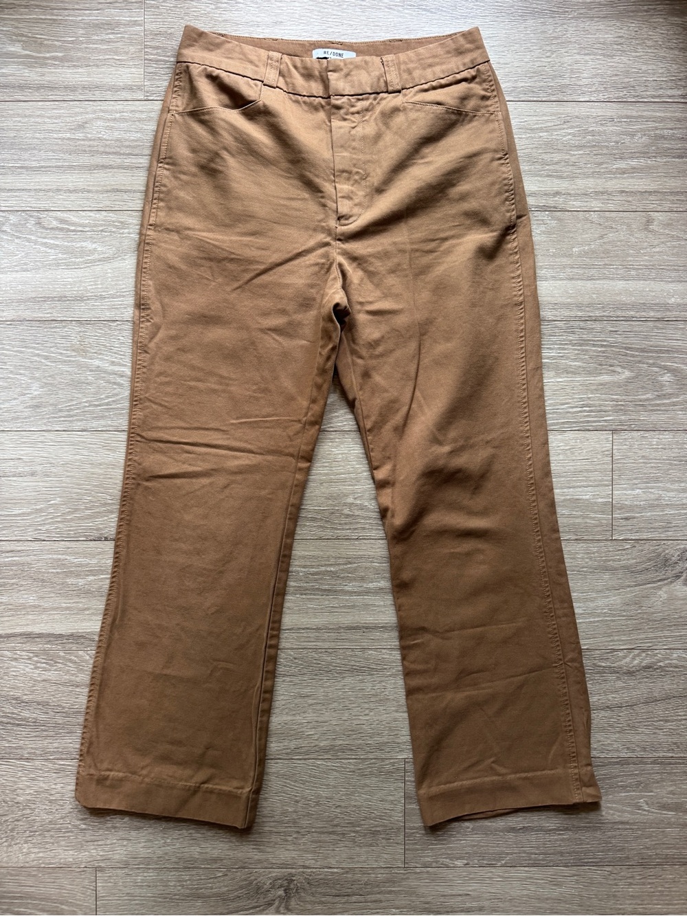 Re/Done Women's Tan Chino Pants